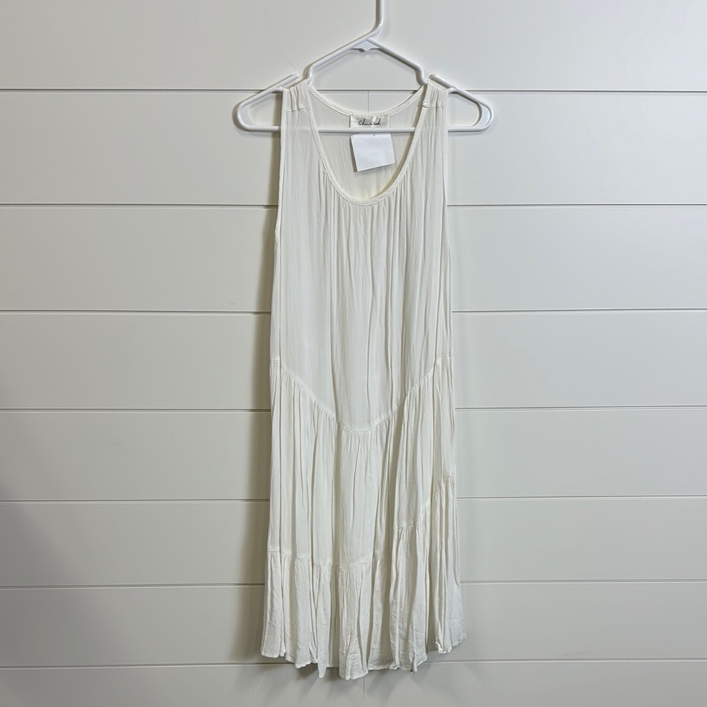 Cute gauze white dress for under tops and blazers